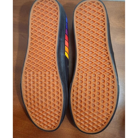 Vans Men's 500714 Authentic Refract Rainbow Skate Shoe Black Red Orange Size 11 - Picture 7 of 8